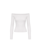 Butter Boat Neckline Long Sleeve