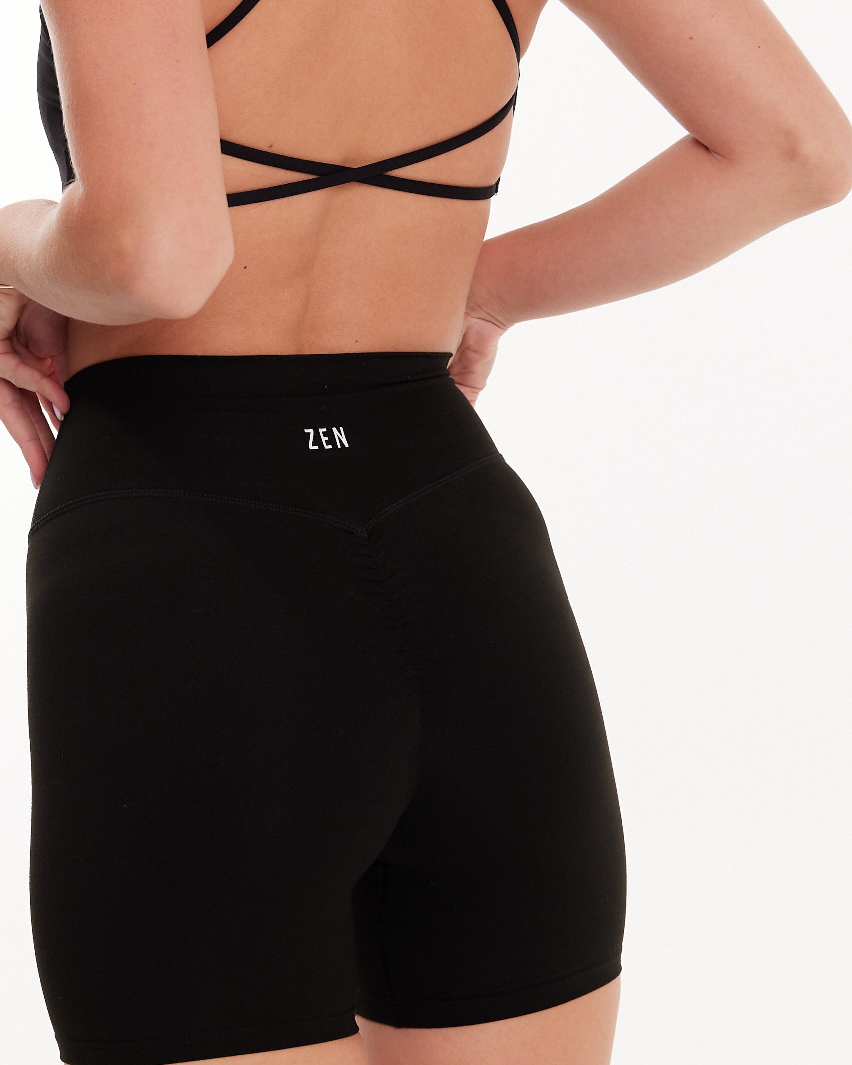 Crossover Scrunch Shorts Back