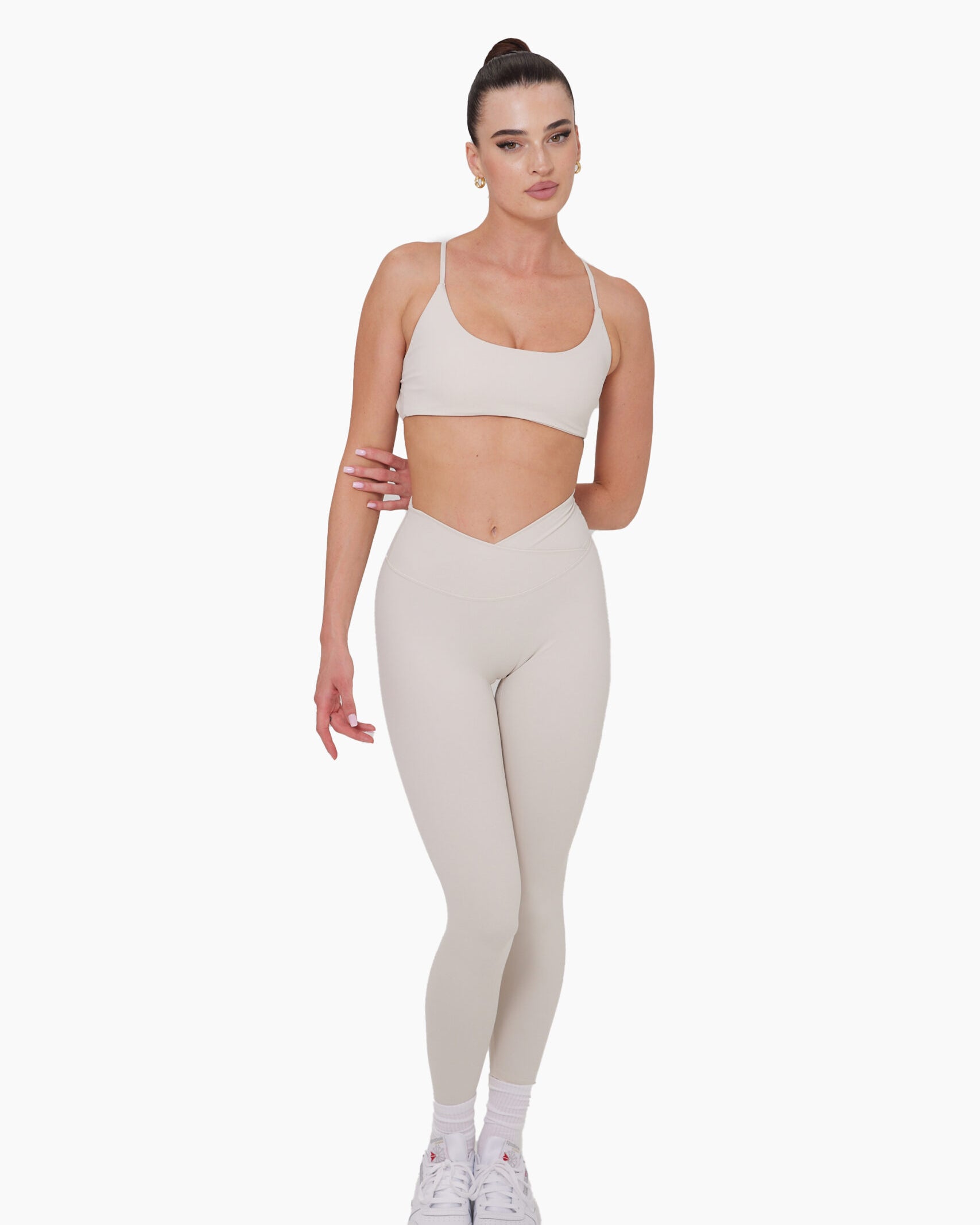 Flow Crossover Scrunch Leggings Vanilla Cream Maya