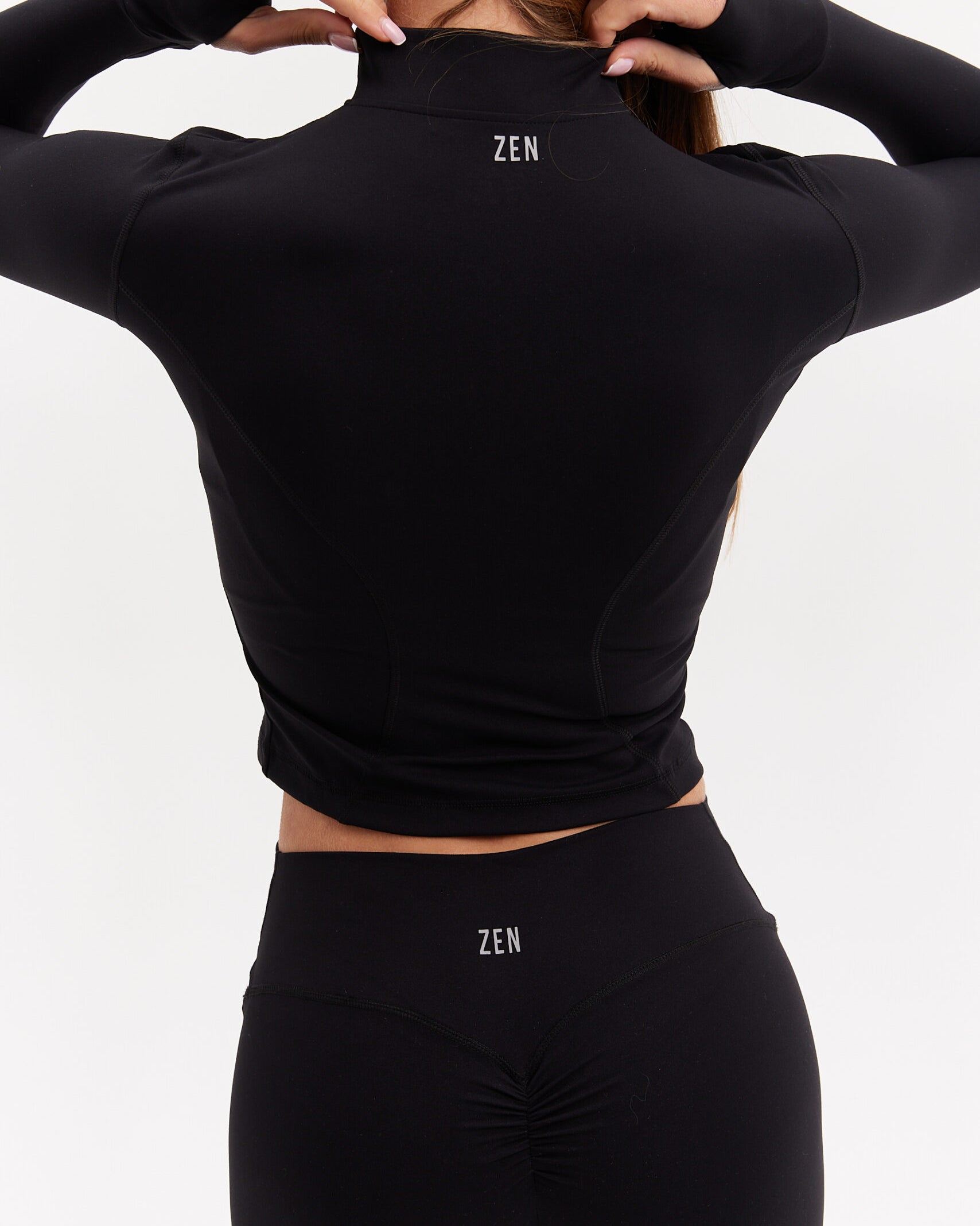Flow Zipper Jacket Black Back