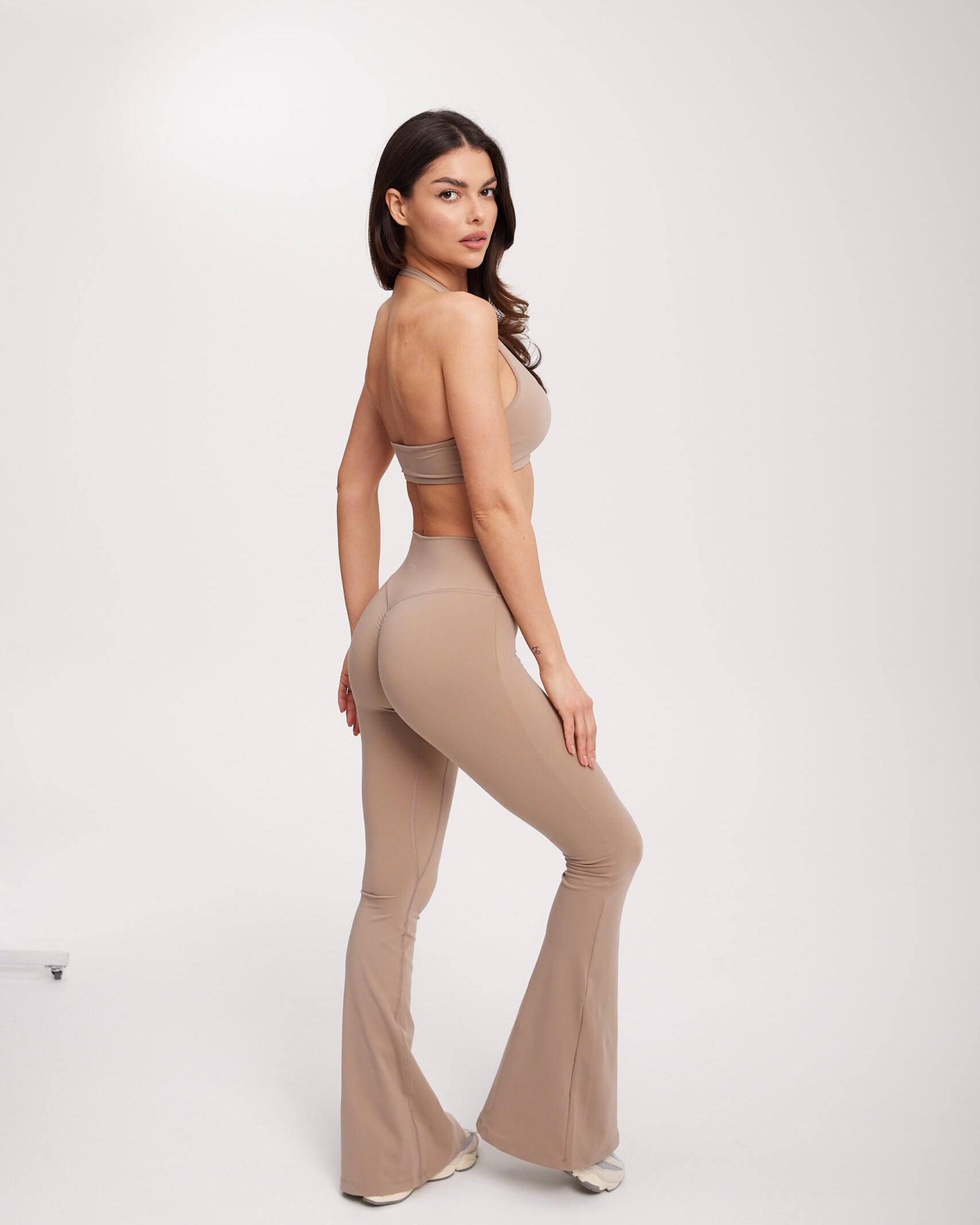 Motion Sculpt Flare Pants Latte Back