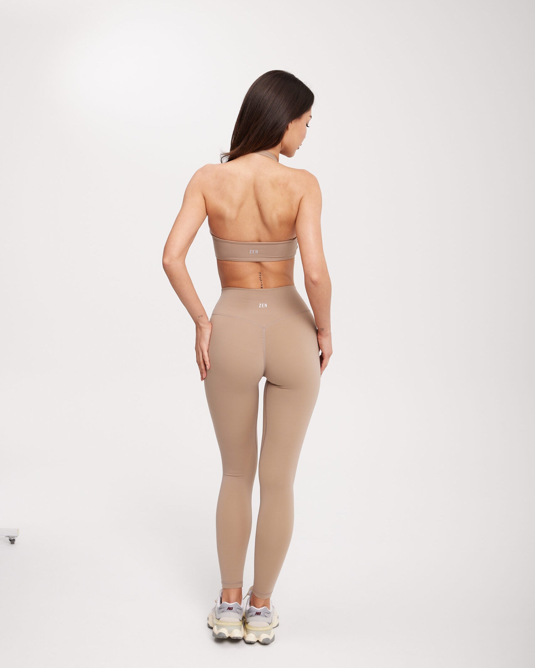 Motion Sculpt Leggings Latte Back Halter