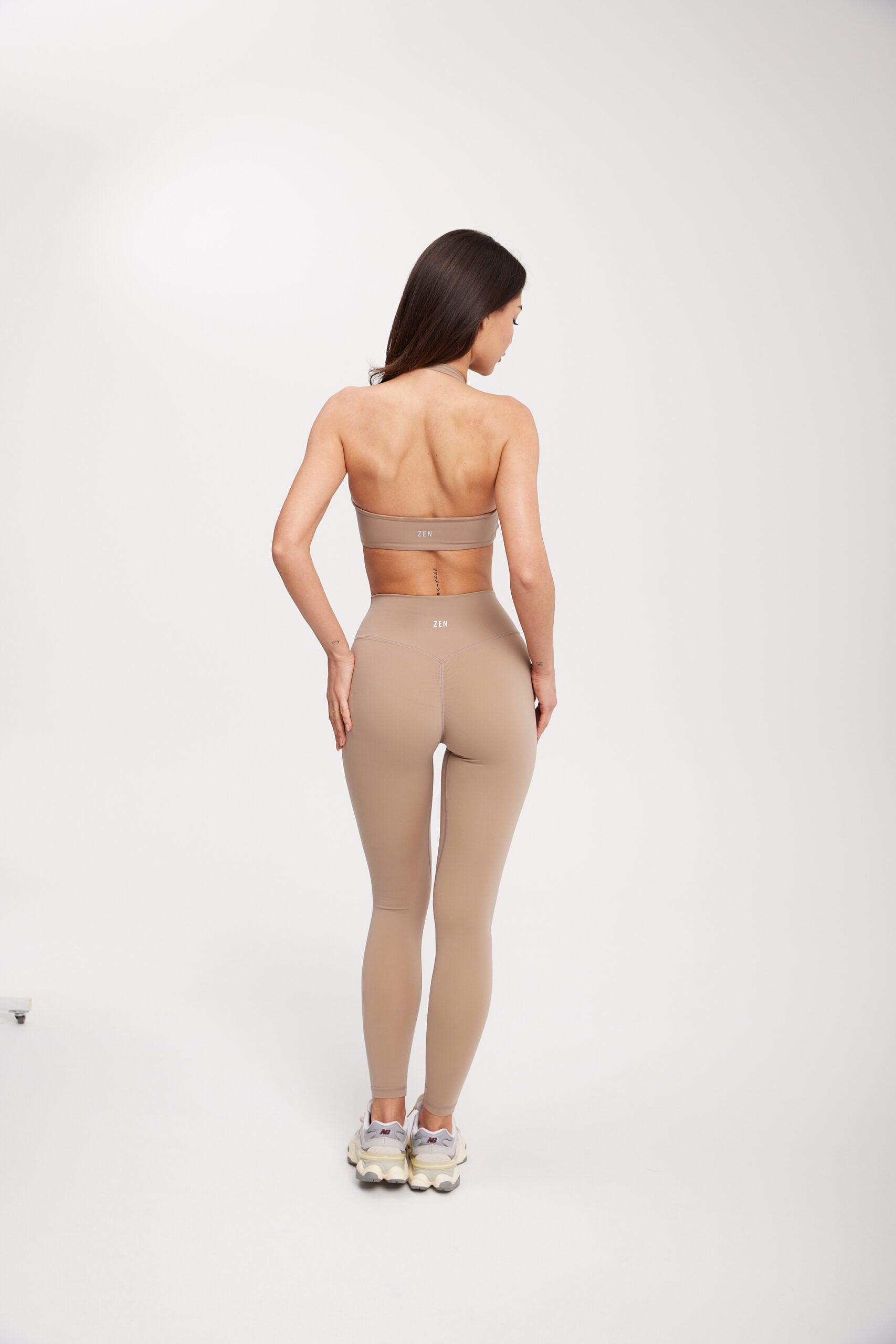 Motion Sculpt Leggings Latte Back Halter