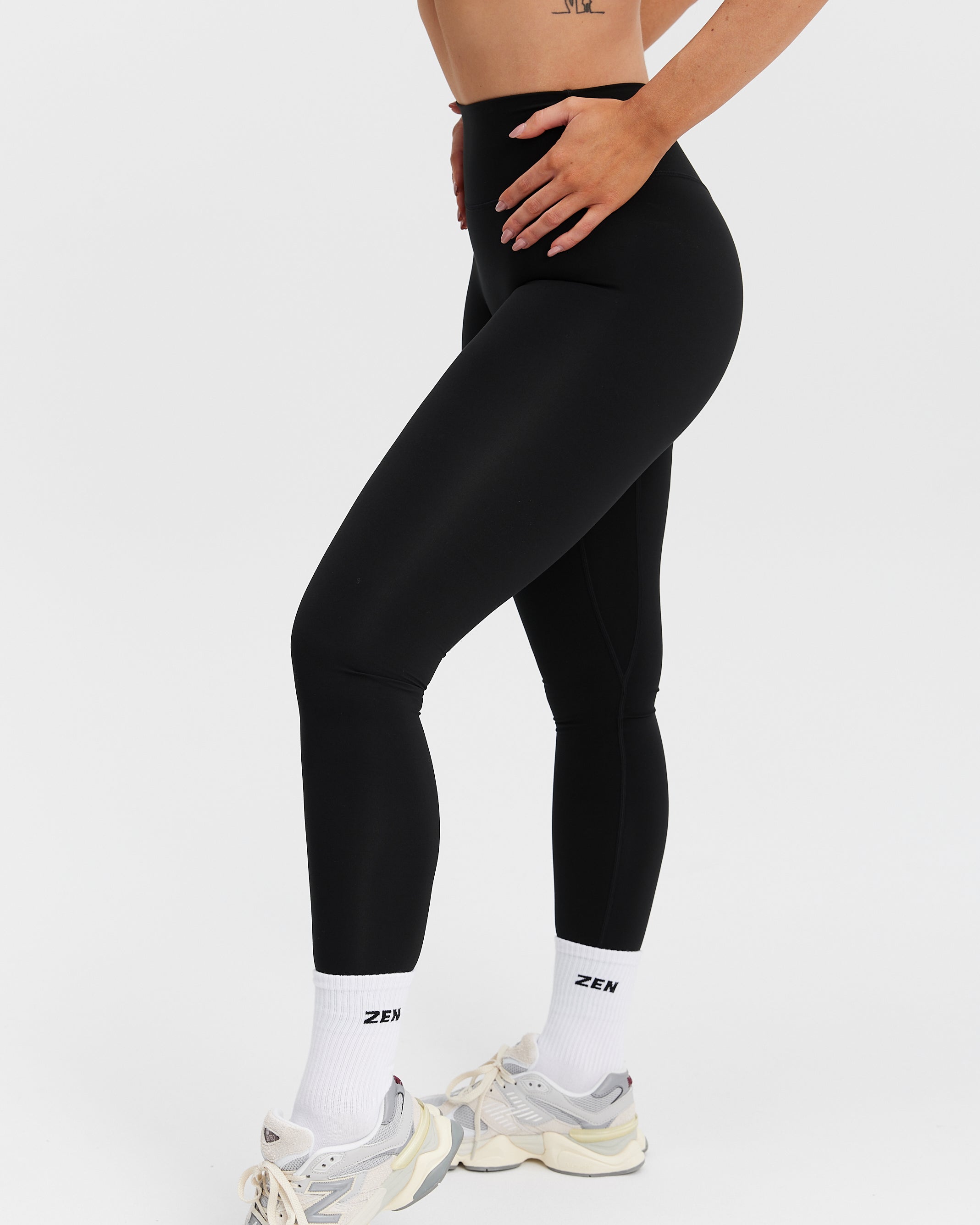 Motion Sculpt Leggings black side socks legginsy do ćwiczeń