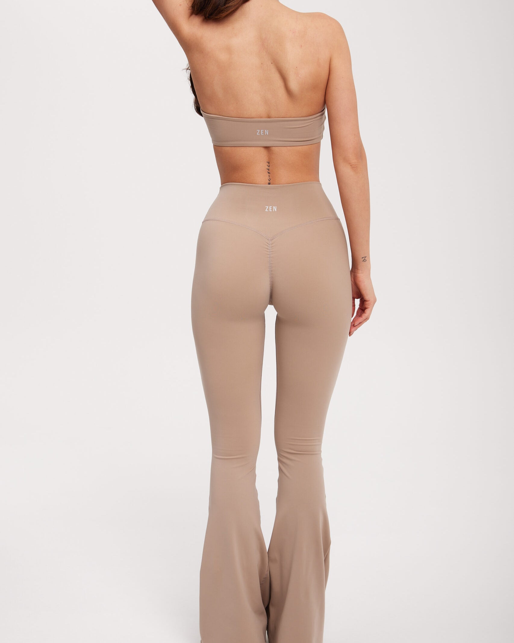 Sculpt Flare Pants Latte Back