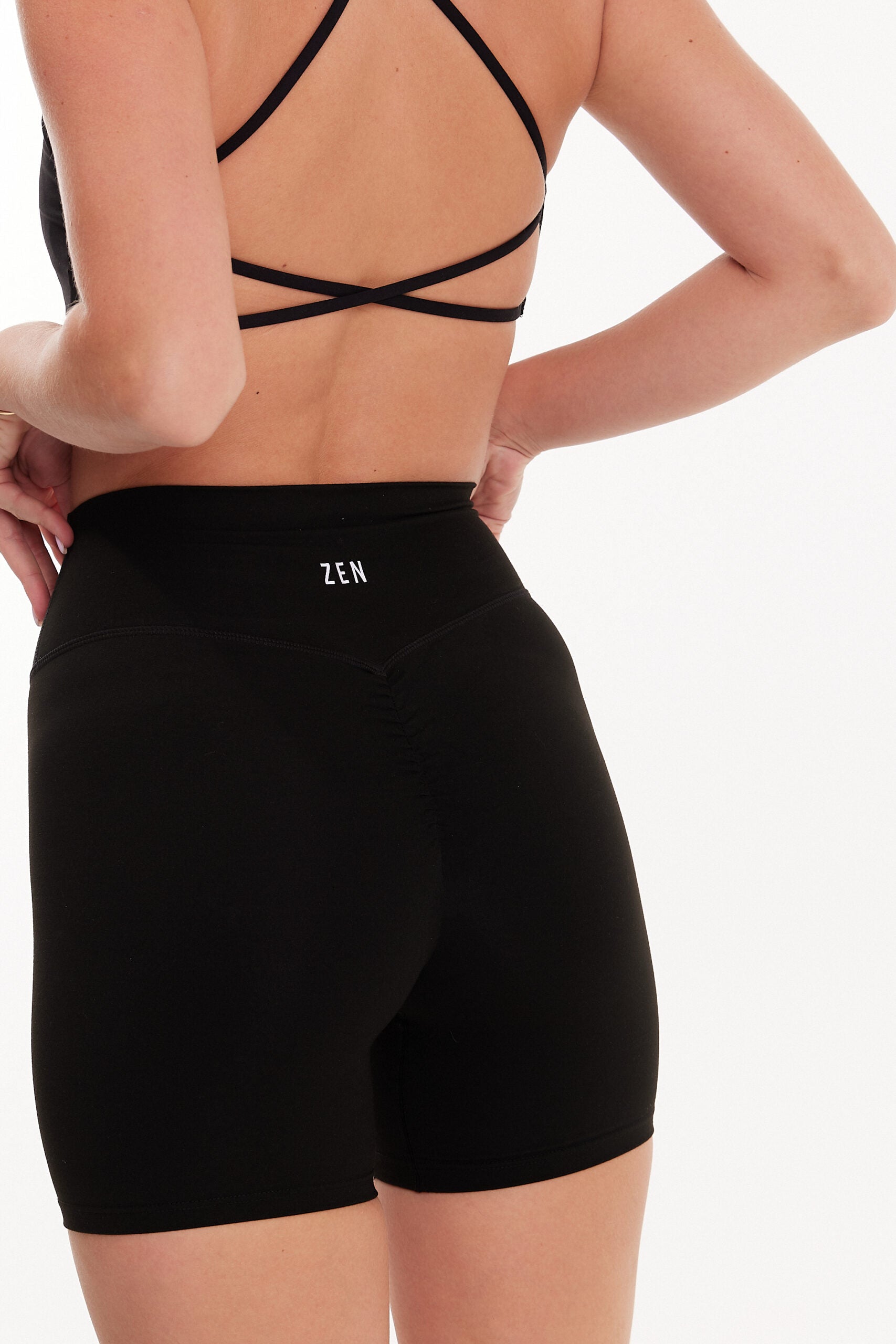Crossover Scrunch Shorts Back