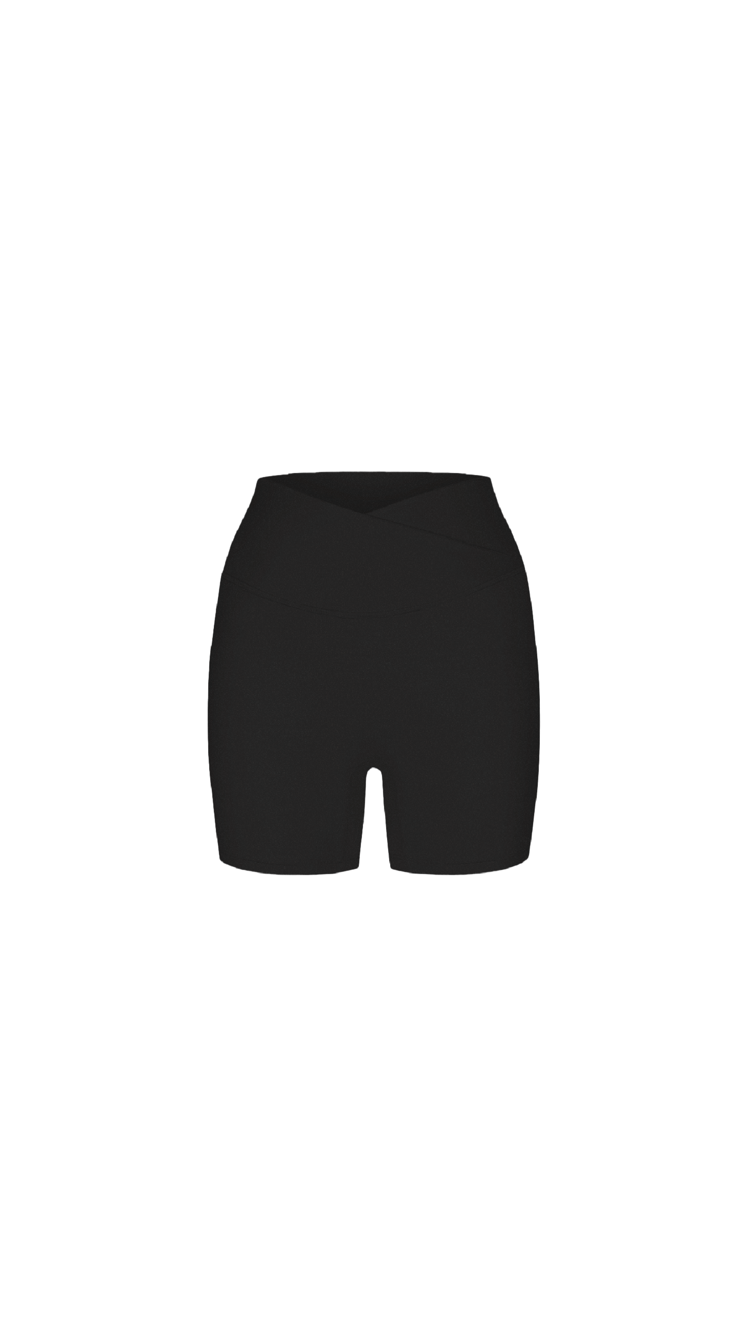 Flow Crossover Scrunch Shorts black