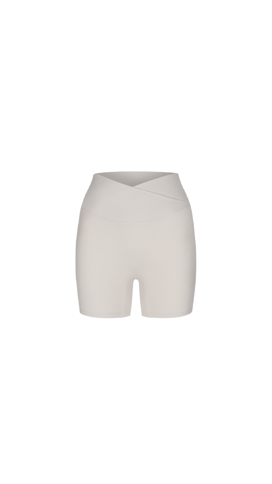 Flow Crossover Scrunch Shorts vanilla cream